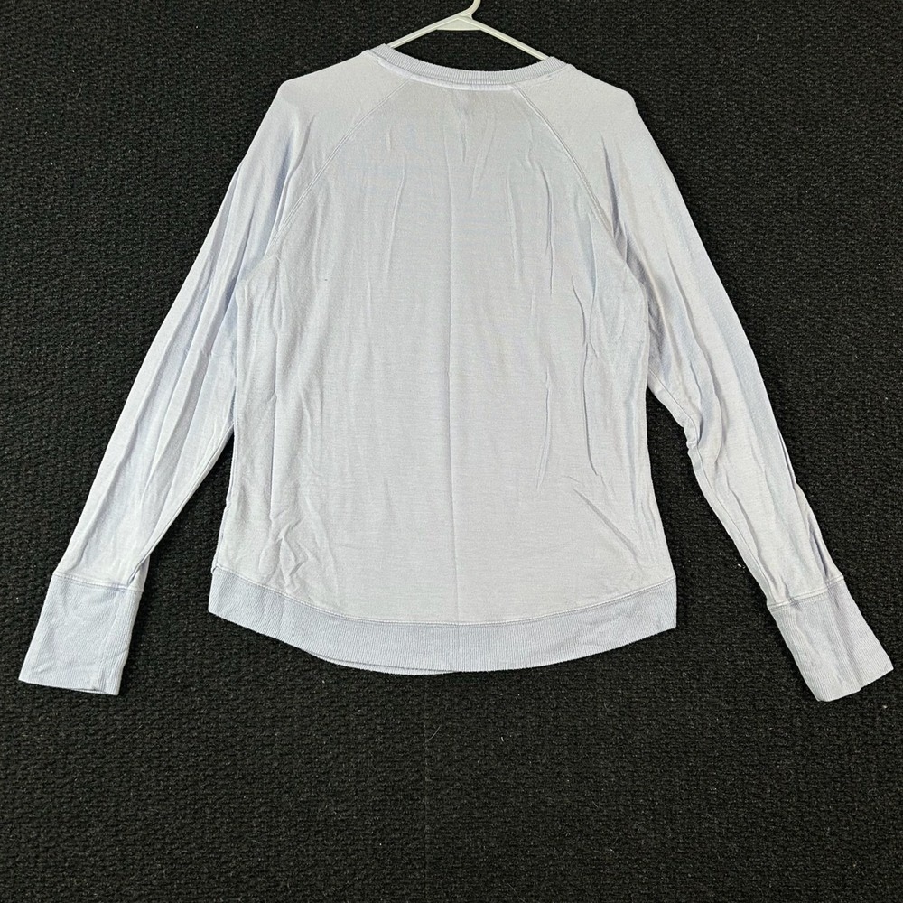 Athleta Womens M Coaster Luxe Sweatshirt Light Blue Modal Spandex RN 54023 - Picture 4 of 7